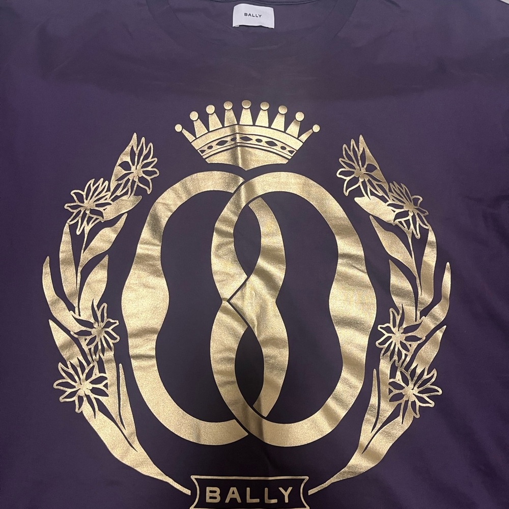 BALLY  Emblem P Graphic T-Shirt Orchid Purple  Sz: XL ) Orig: $240 - Picture 4 of 10